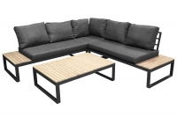 Panama lounges&aelig;t med hj&oslash;rnesofa 225x67x78cm og bord natur