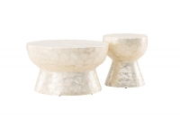 Sand&ouml;n sofabord s&aelig;t &Oslash;70cm og &Oslash;40cm gr&aring;