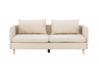 Zero 2-personers sofa 197cmi beige med tr&aelig;ben