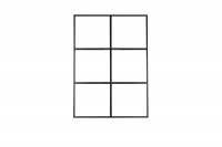 Leif rumdeler 150x210cm med glas og sort metal