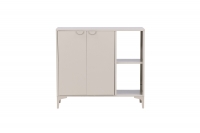 Piring skab 110x100x42 cm med hylder og låger beige