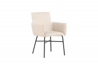 Petra spisebordsstol med beige velour og sorte ben