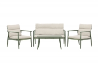 Mazzaro sofas&aelig;t med sofa 2 stole og bord gr&oslash;n