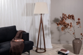 Kona gulvlampe 160cm gummitræ brun