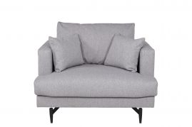 Sofia Single Sofa &ndash; sort/gr&aring; velour