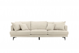 Sofia sofa 3-personers beige fl&oslash;jl