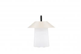 Rubu bordlampe Ø24×26 cm – Beige/hvid