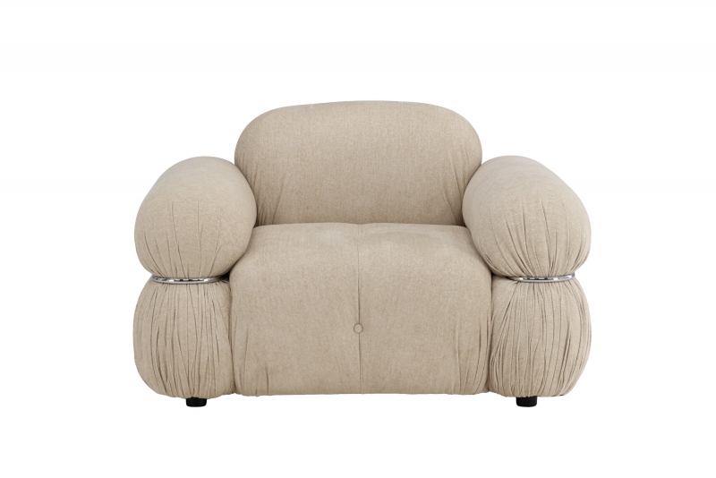 Mika lounge l&aelig;nestol i polyester beige