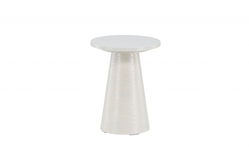 Lanzo sidebord Ø35cm MDF hvid