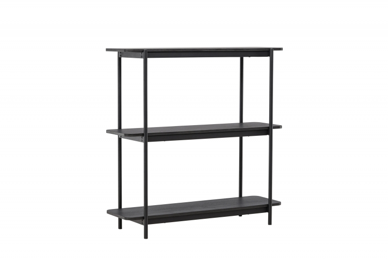 Heim reol 120x120x40cm med 3 åbne hylder i MDF sort