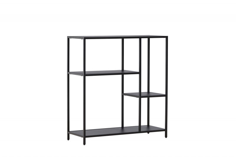 Puno reol 86x80x30cm i stål med 3 hylder sort