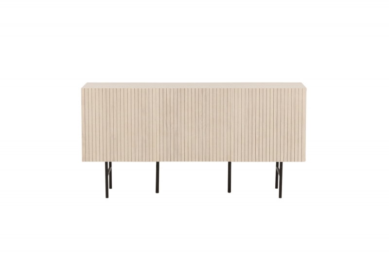 Björkön skab 150x75x42 cm med låger hvidkalket finér
