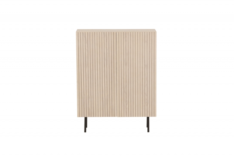 Björkön skab 80x103x30 cm med hylder hvidkalket finér
