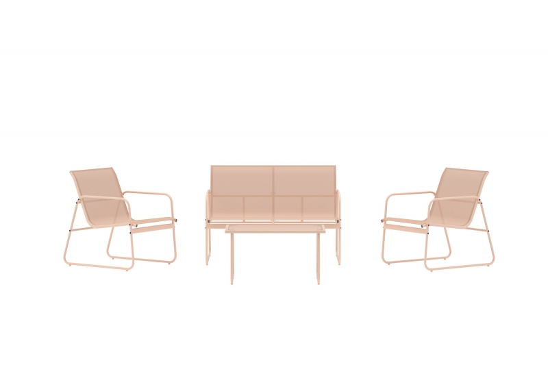 Scopello lounges&aelig;t med sofa, stole og bord beige