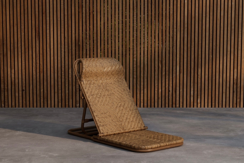 Ellie lounge solstol i rattan brun