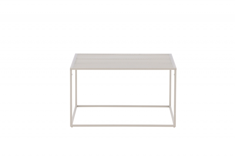 Netz sofabord 80x80cm st&aring;l beige