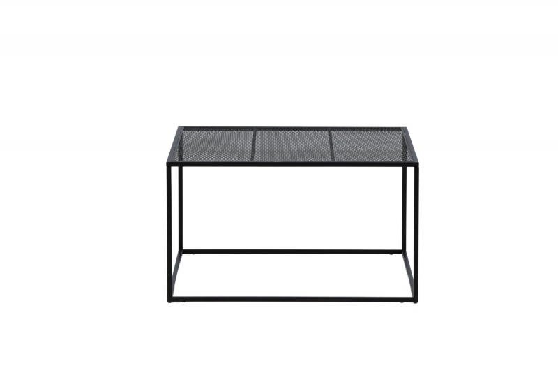Netz sofabord 80x80cm st&aring;l sort