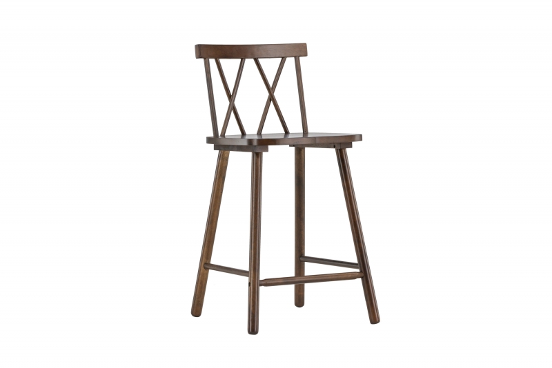 Mollöström barstol med ryglæn 60 cm mocca