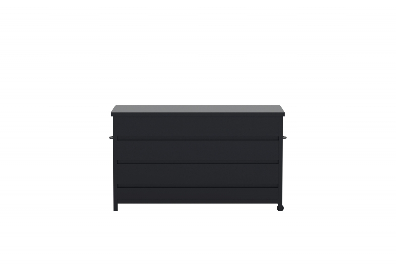 Nisis undend&oslash;rs hyndeboks 130x60x75cm sort aluminium