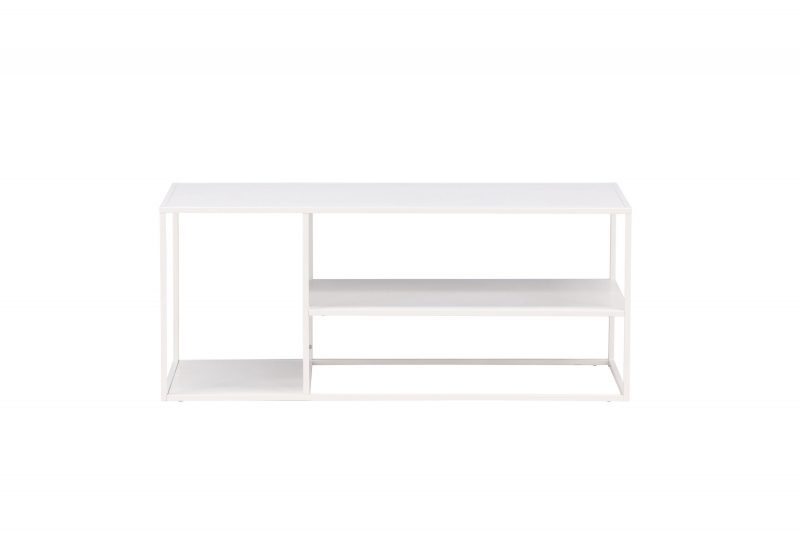 Staal sofabord 120x50cm hvid