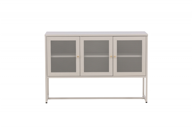 Malla skab 120x80x40 cm med netdøre og hylder beige