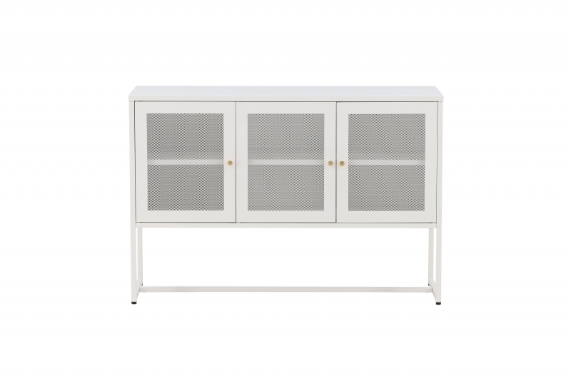Malla glasskab med 3 låger 120x80x40cm hvid