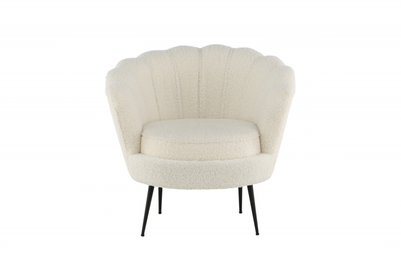 Calais l&aelig;nestol polyester hvid