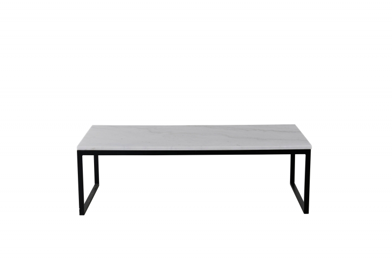 Estelle sofabord 120x60cm i marmorlook hvid