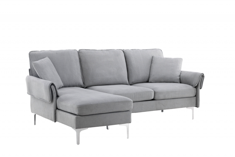 Toulouse sofa 3-personers med chaiselong grå stof