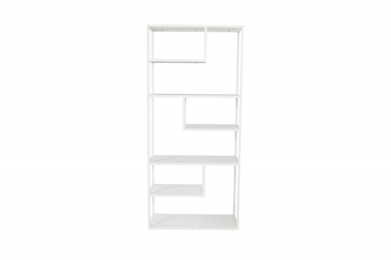 Staal reol 85x190x35cm hvid