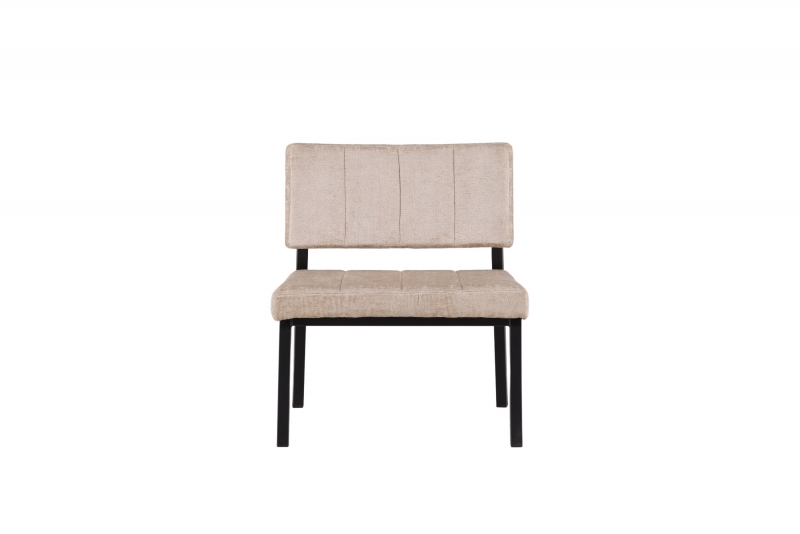 Monett loungestol i velour polyester beige