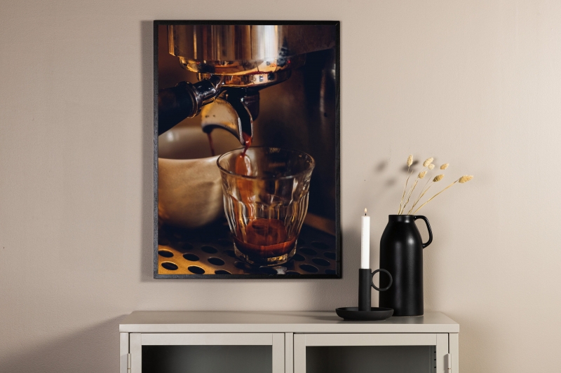 Plakat Barrista 70x100cm med brun kaffestemning
