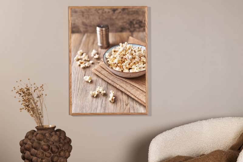 Plakat Popcorn 70x100cm beige
