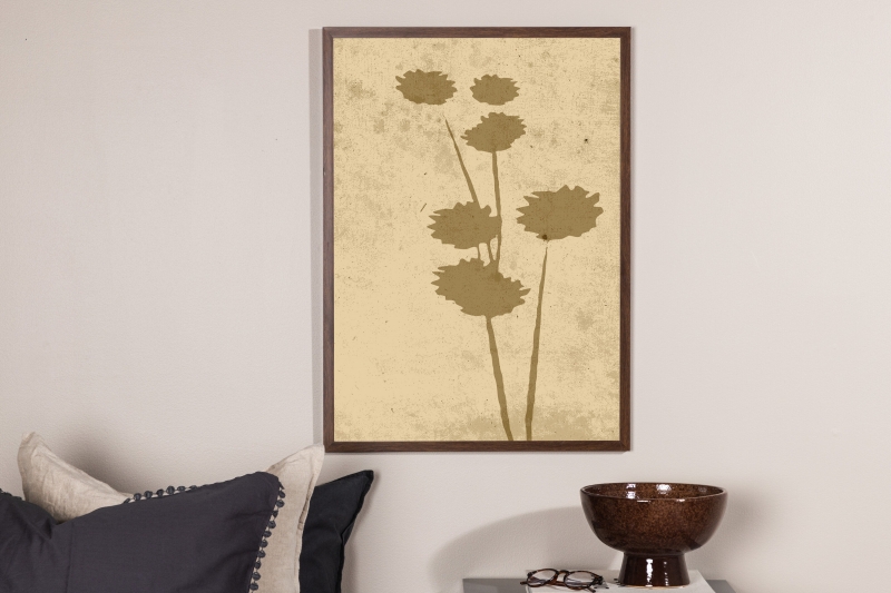 Plakat Flower art 70x100cm beige