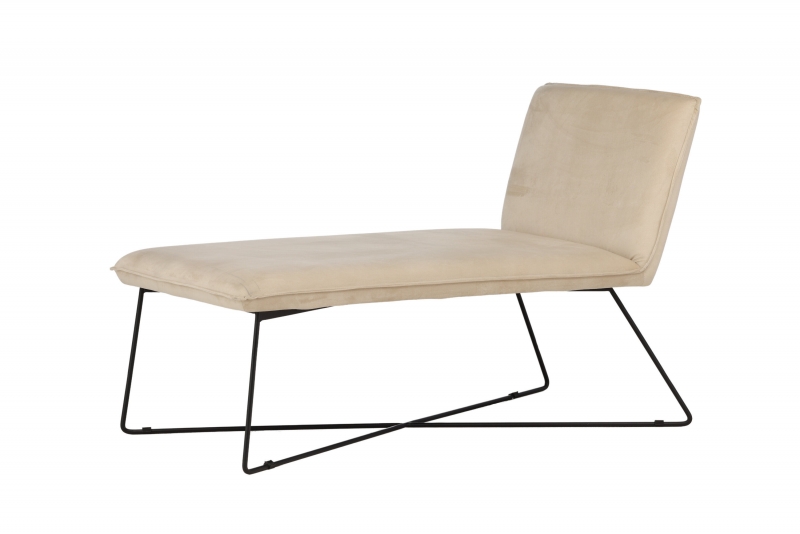 X-lounge loungestol beige velour