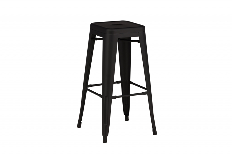 Tempe barstol 76 cm i sort stål