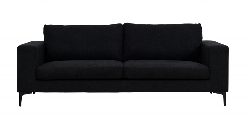 Bolero 3-personers sofa 215cm sort stof og sort stel