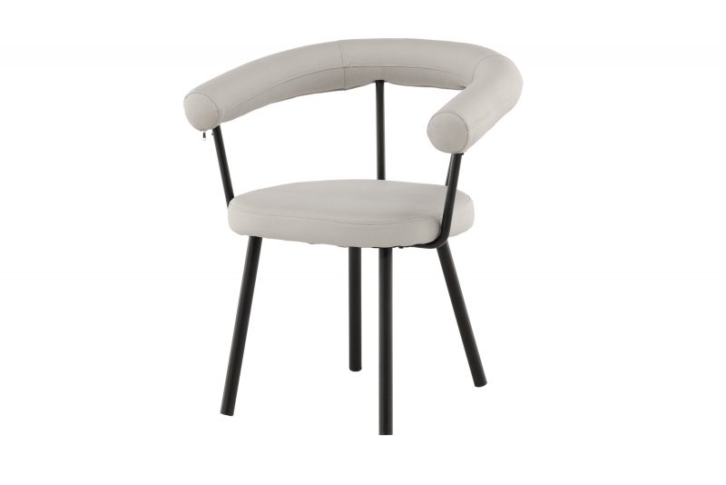 Västerås x Josefin Lustig spisebordsstol beige PU og sort stel