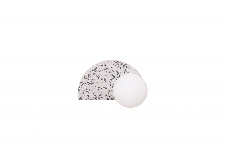 Abbeville v&aelig;glampe &Oslash;10cm terrazzo hvid