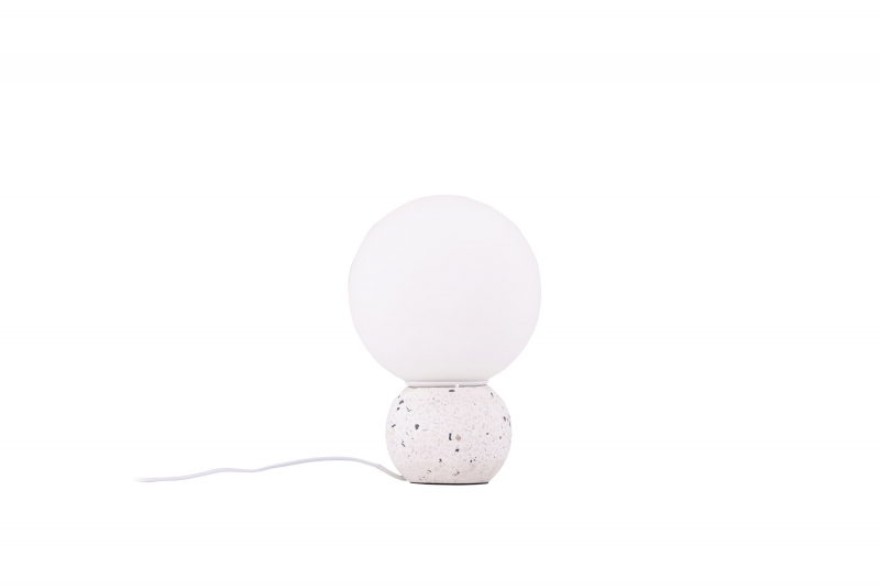 Metz bordlampe Ø20cm terrazzo hvid