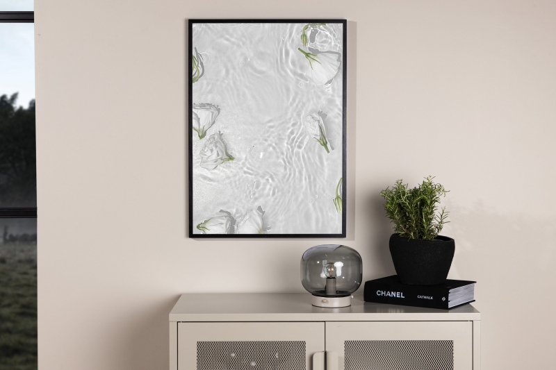 Plakat White Roses 30x40cm hvid