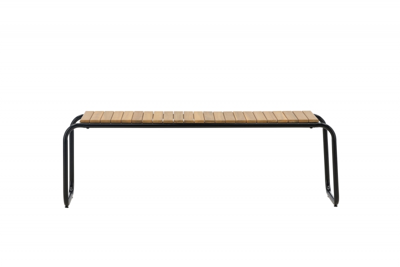 Holmbeck havebænk 161x40cm i stål og akacietræ