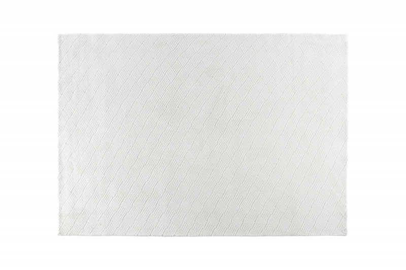 Todd rektangulært tæppe 230x160 cm hvid