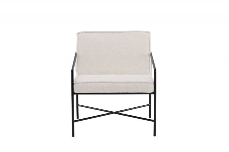 Rakel l&aelig;nestol i polyester hvid