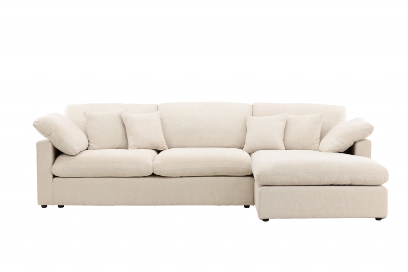 Amalfi hjørnesofa beige stof