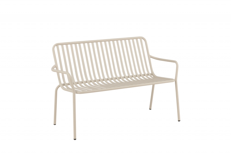 Peking havebænk i aluminium 130x64cm beige