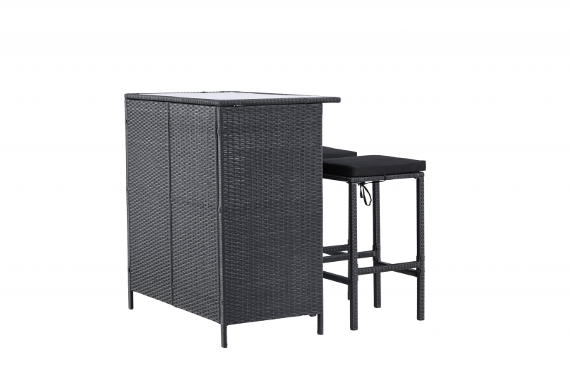 Knock udend&oslash;rs barm&oslash;bels&aelig;t med 2 stole sort