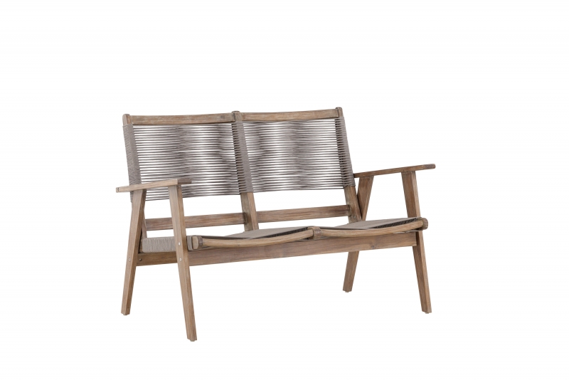 Little John havesofa 120x72cm i akacietræ med reb brun