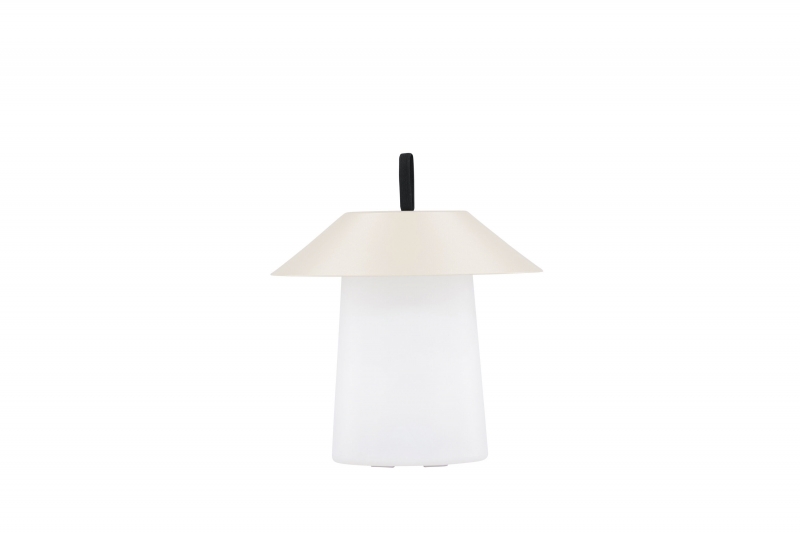 Rubu bordlampe Ø24×26 cm – Beige/hvid