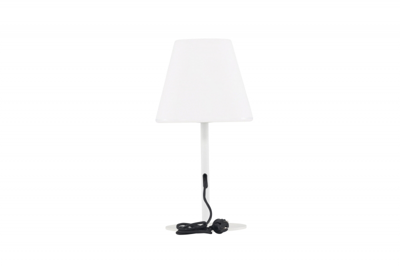 Moris bordlampe Ø28×52 cm – Hvid/hvid